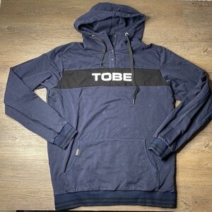 TOBE Motorsport Mens Navy Blue and Black Pullover Hoodie, size XL